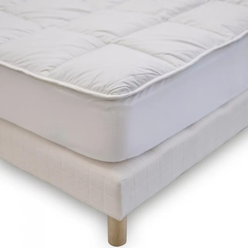 Bleu Calin Surmatelas 140x190 cm SENSATION DUVET Confort Moelleux Enveloppe 100% coton* Surmatelas