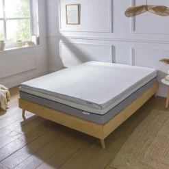 Surmatelas 180x200cm Mémoire de forme L'ACCUEILLANT>Bleu Calin Clearance