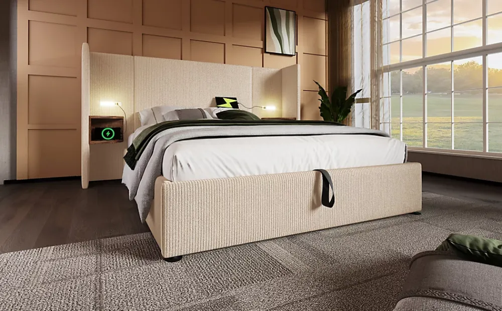 Redom Table basse 50x50,5H cm et 60x36x43,5H cm, ensemble 2 pieces empilable avec plateau MDF blanc* Ensemble Sommier Et Matelas