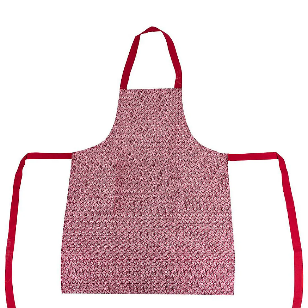 Atmosphera Créateur D'Intérieur Tablier imprimé Olia - rouge - coton 60x80 cm - Atmosphera* Boutis, Couvre-Lit, Édredon