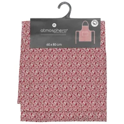 Atmosphera Créateur D'Intérieur Tablier imprimé Olia - rouge - coton 60x80 cm - Atmosphera* Boutis, Couvre-Lit, Édredon