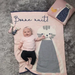 Taie de coussin en tricot de coton Chat>Sevira Kids Sale