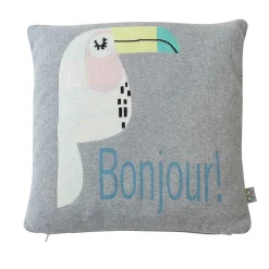 Sevira Kids Taie de coussin en tricot de coton TOUCAN* Taie D'Oreiller