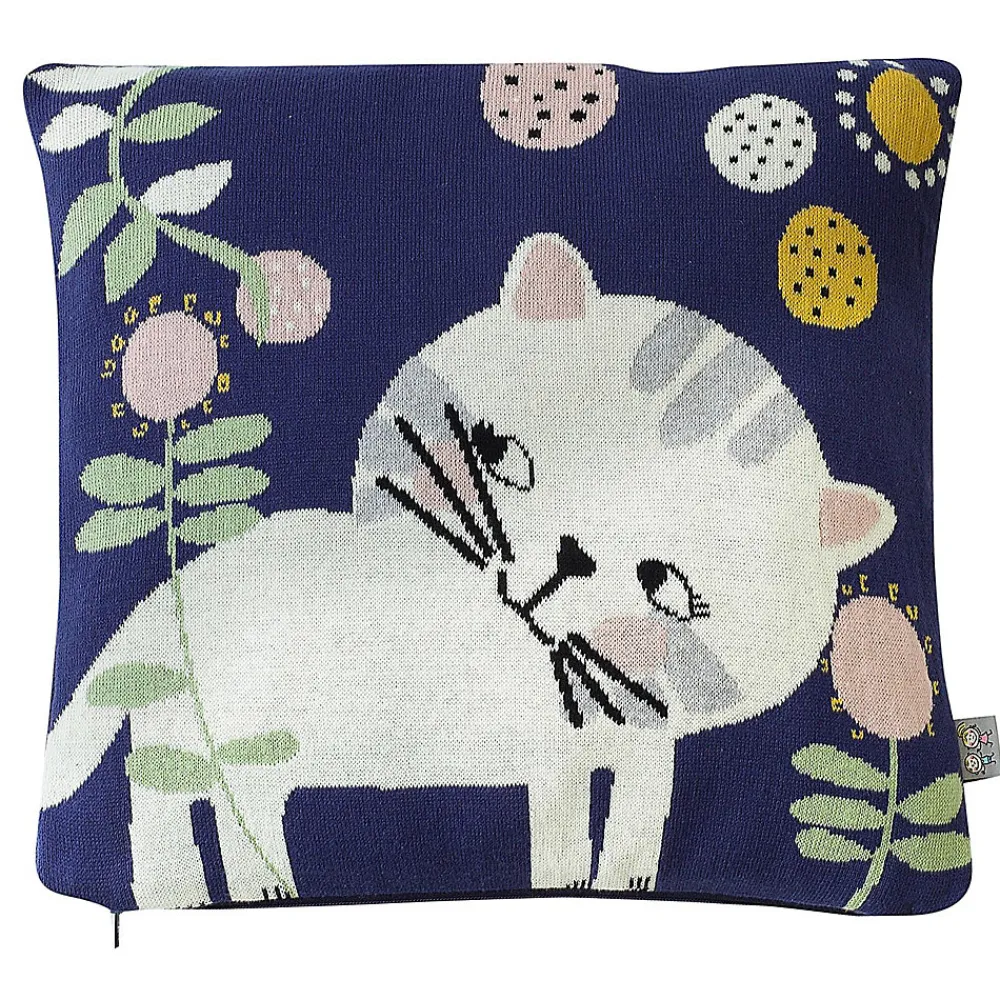 Taie de coussin en tricot de coton Chaton>Sevira Kids Clearance