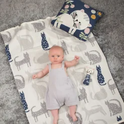 Taie de coussin en tricot de coton Chaton>Sevira Kids Clearance
