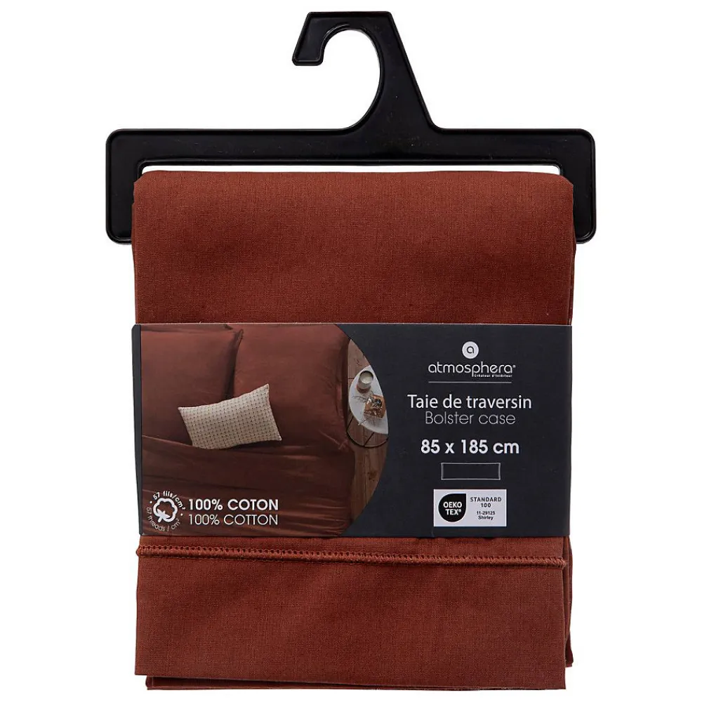 Taie de traversin Carina 85x185cm rose terracotta - Atmosphera>Atmosphera Créateur D'Intérieur Best