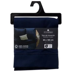 Atmosphera Créateur D'Intérieur Taie de traversin Carina 85x185cm bleu encre - Atmosphera* Boutis, Couvre-Lit, Édredon