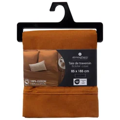 Atmosphera Créateur D'Intérieur Taie de traversin Carina 85x185cm jaune cumin - Atmosphera* Boutis, Couvre-Lit, Édredon