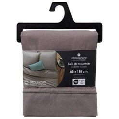 Atmosphera Créateur D'Intérieur Taie de traversin Carina 85x185cm gris souris - Atmosphera* Boutis, Couvre-Lit, Édredon