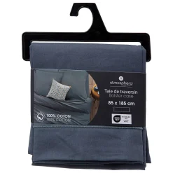Taie de traversin Carina 85x185cm bleu orage - Atmosphera><noscript><img width=