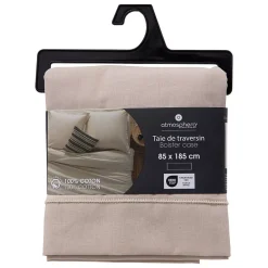 Atmosphera Créateur D'Intérieur Taie de traversin Carina 85x185cm beige lin - Atmosphera* Boutis, Couvre-Lit, Édredon