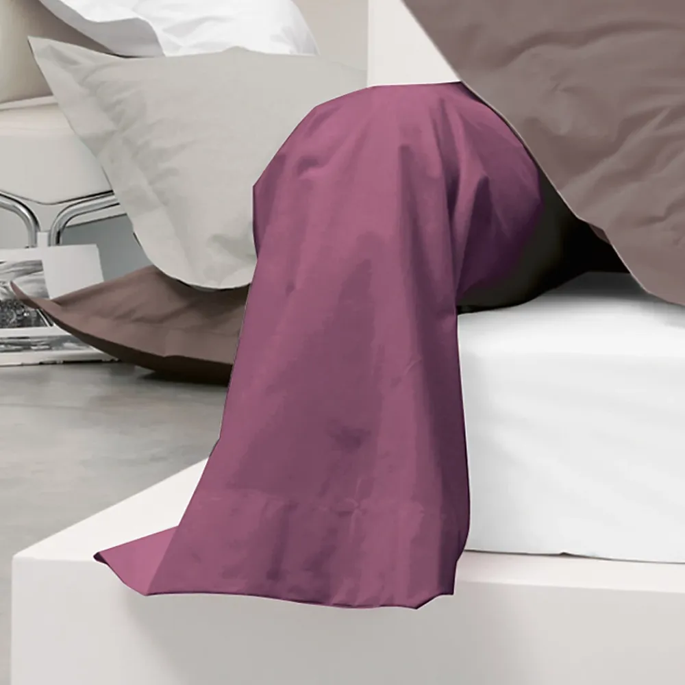Linnea Taie de traversin uni 230X43 cm coton ALTO Raisin* Taie D'Oreiller