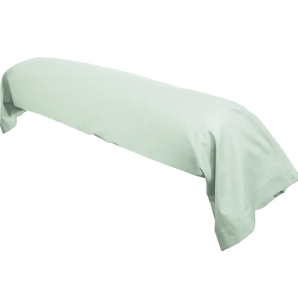 Linnea Taie de traversin uni 140x43 cm coton ALTO vert fleur d'amandier* Taie D'Oreiller