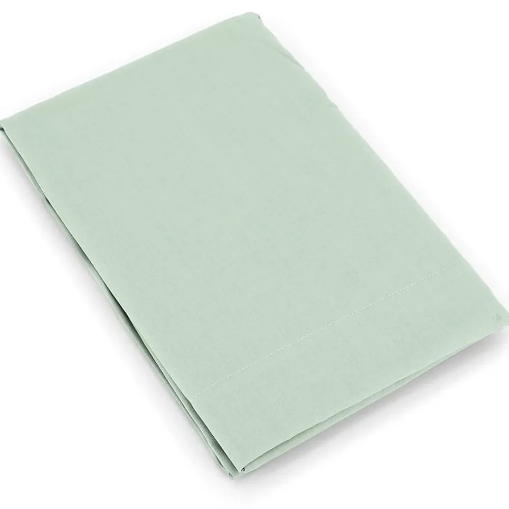 Linnea Taie de traversin uni 140x43 cm coton ALTO vert fleur d'amandier* Taie D'Oreiller
