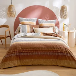 Taie de traversin 86X200 cm coton NIAGARA marron Châtaigne>Linnea Hot
