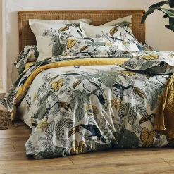 Taie de traversin 200x43 cm coton TOCO vert>Linnea New