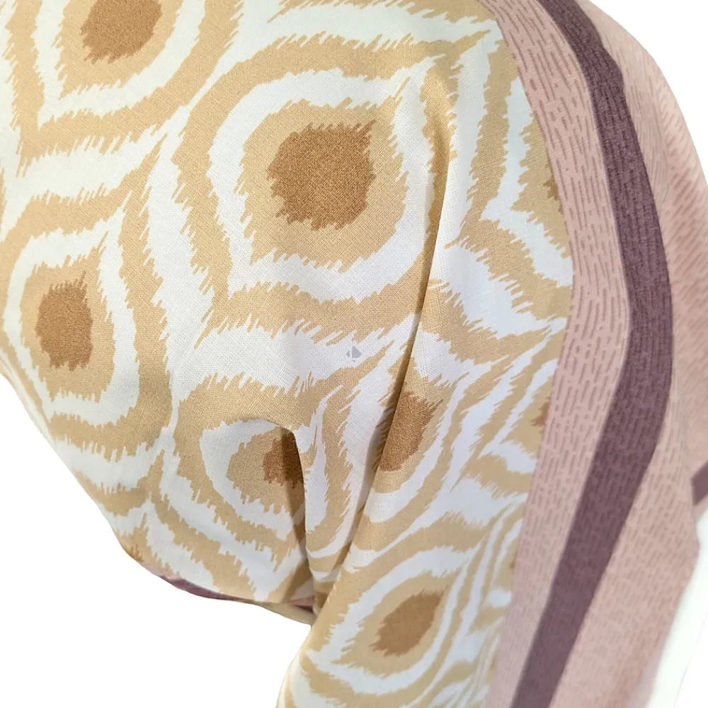 Linnea Taie de traversin 240x43 cm coton INOUK rose/beige* Taie D'Oreiller