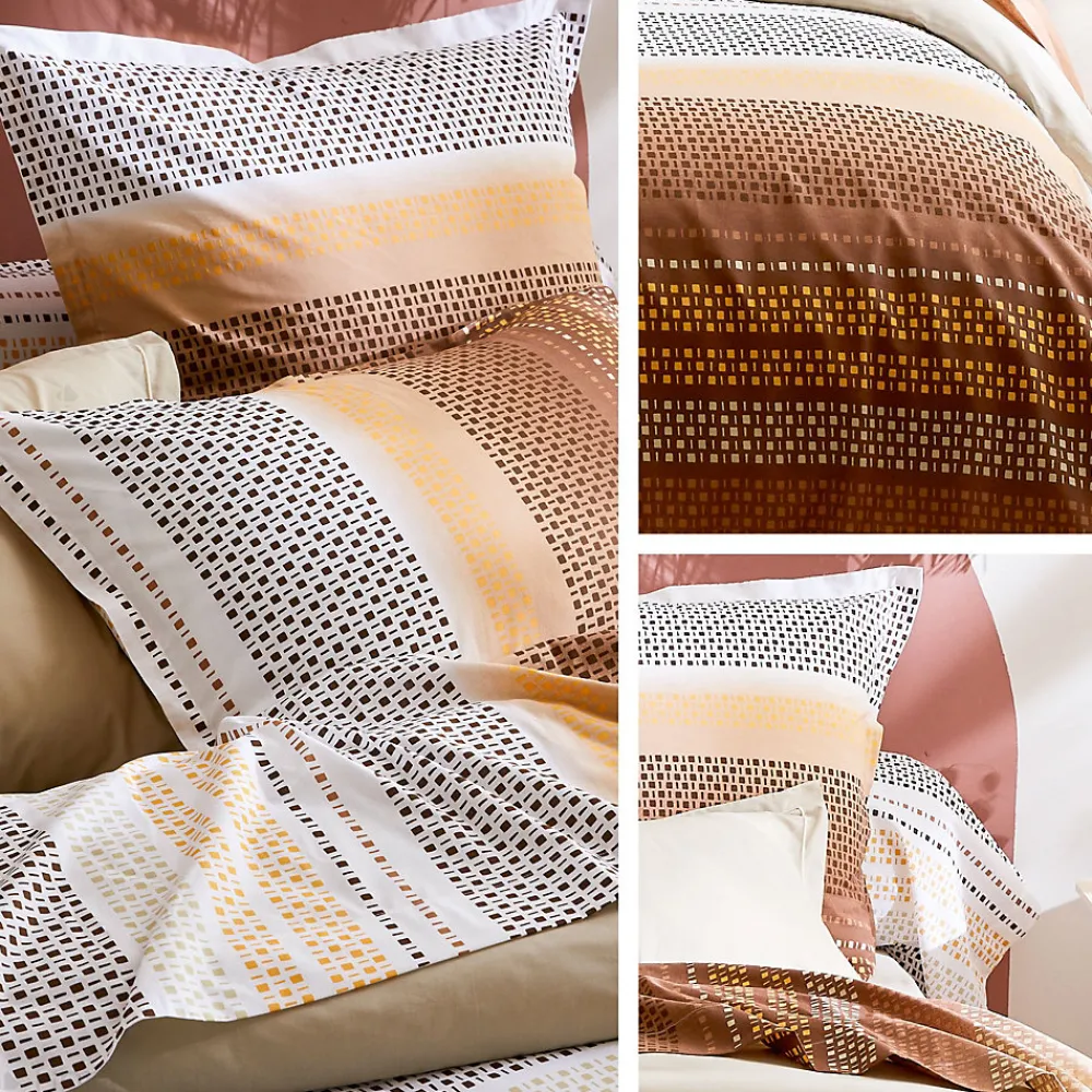 Taie de traversin 86X240 cm coton NIAGARA marron Châtaigne>Linnea Clearance