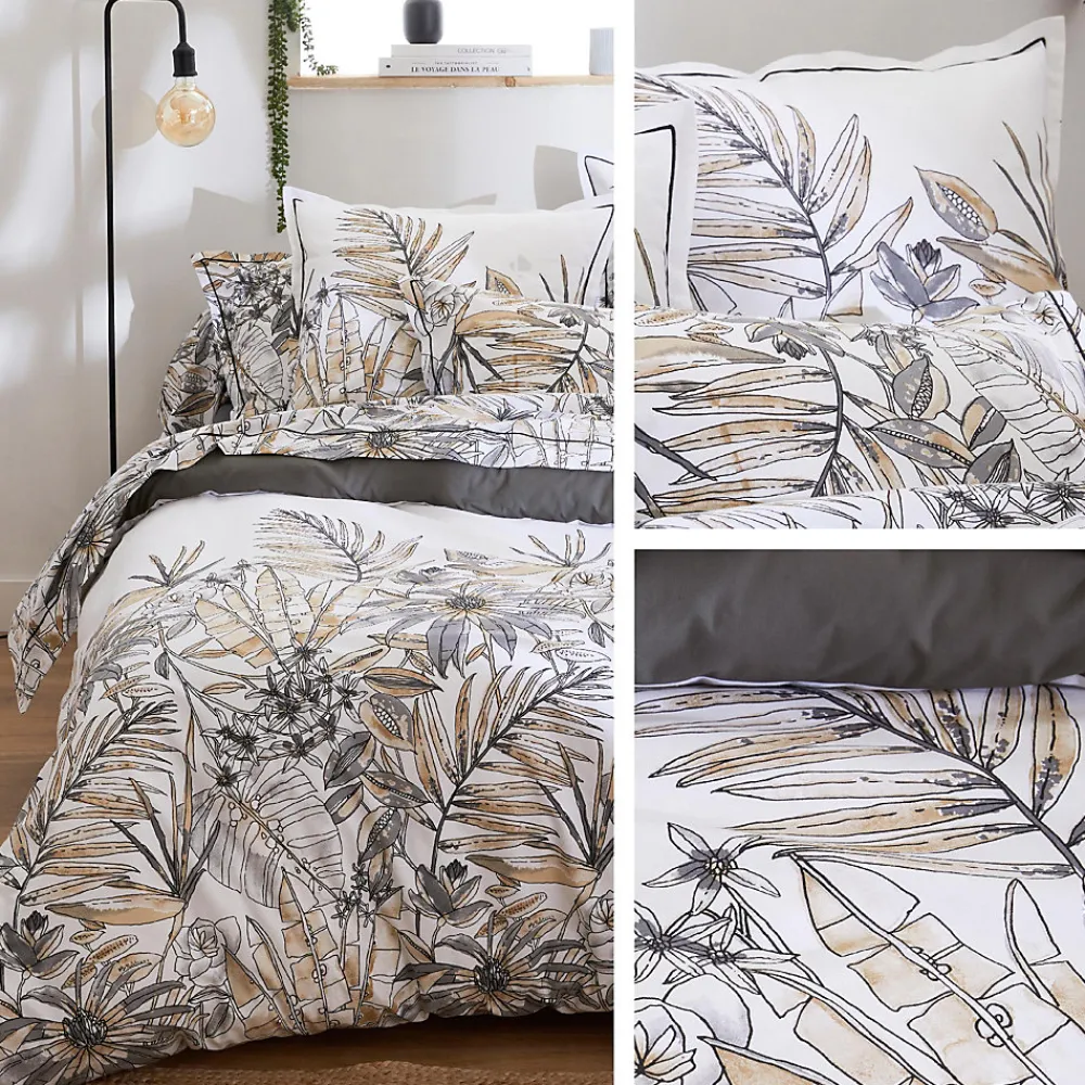 Linnea Taie de traversin 240x43 cm coton SUMATRA gris Fusain* Taie D'Oreiller