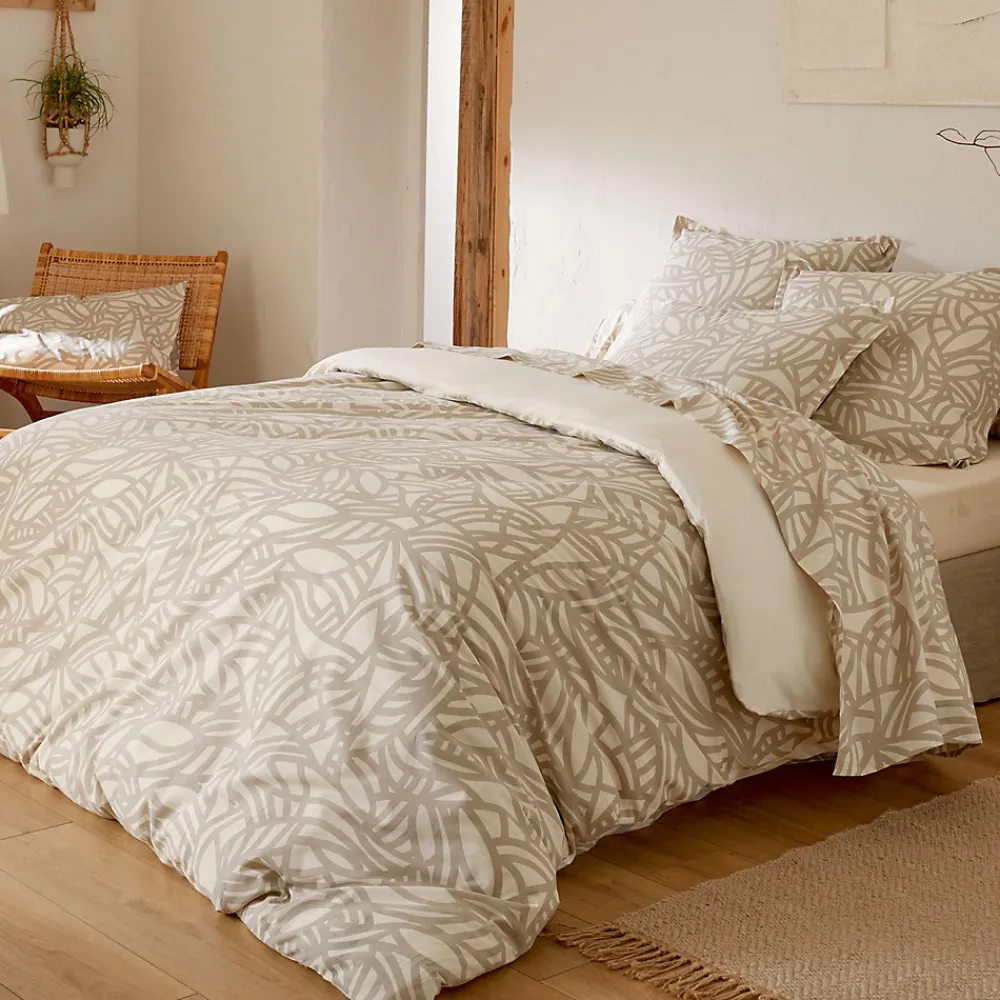 Taie de traversin 240x43 cm coton lavé SERENA Beige écru>Linnea Clearance