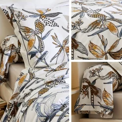 Taie de traversin 200x43 cm en coton PÉNÉLOPE beige Silice><noscript><img width=