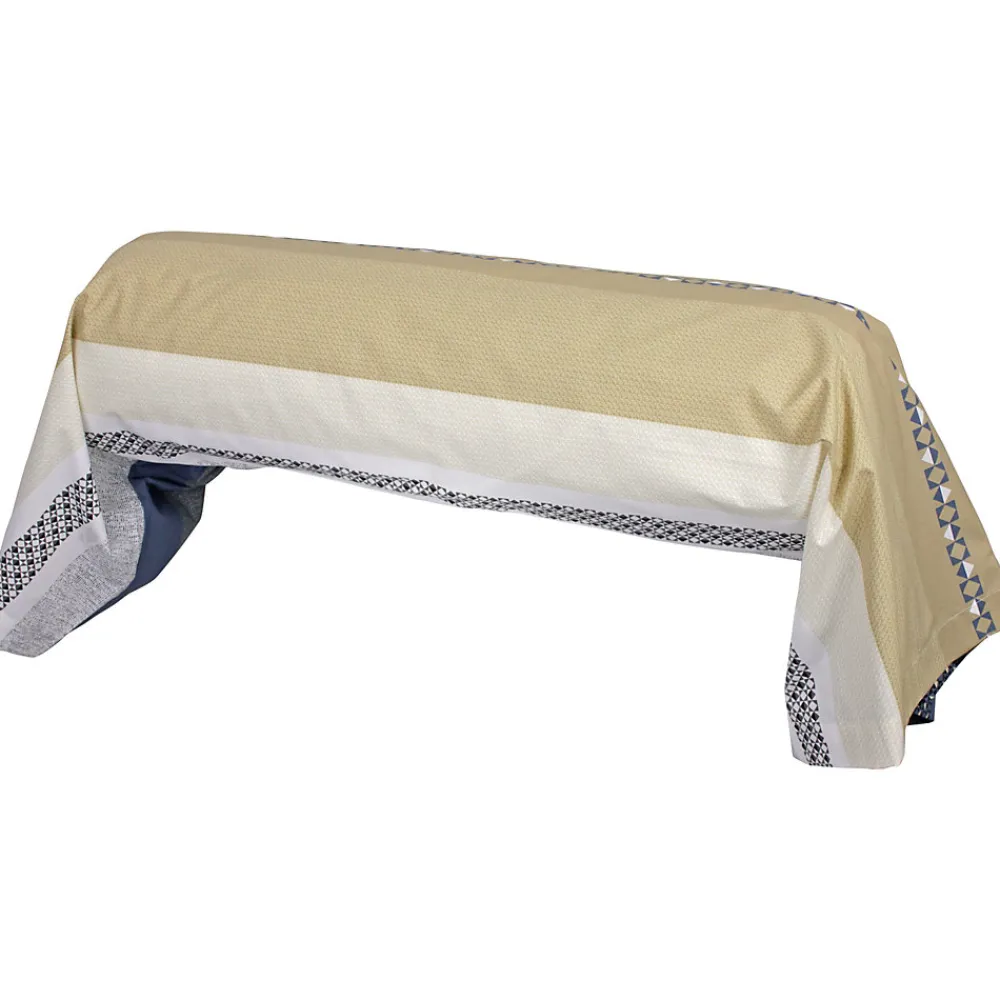 Taie de traversin 140x43 cm percale coton MARLOW acier>Linnea