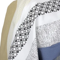 Taie de traversin 140x43 cm percale coton MARLOW acier><noscript><img width=