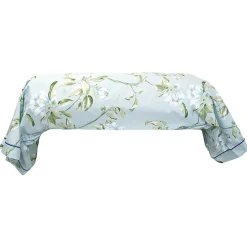 Taie de traversin 140x43 cm percale coton ELÉNA vert Nil>Linnea Discount