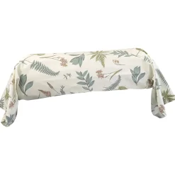 Taie de traversin 140x43 cm percale 100 % coton FÉÉRIE Blanc sauge>Linnea New
