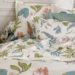 Taie de traversin 140x43 cm percale 100 % coton FÉÉRIE Blanc sauge><noscript><img width=
