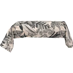 Taie de traversin 140x43 cm percale de coton ALBA beige/noir>Linnea Clearance