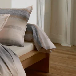 Taie de traversin 200x43 cm percale coton ESTEBAN Beige><noscript><img width=
