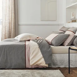 Taie de traversin 200x43 cm percale coton longues fibres GABIN marron>Linnea Hot