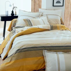 Taie de traversin 140x43 cm percale coton MARLOW Miel>Linnea Online