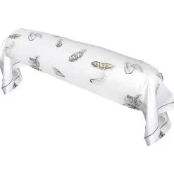 Linnea Taie de traversin 140x43 cm Percale pur coton PLUMES* Taie D'Oreiller