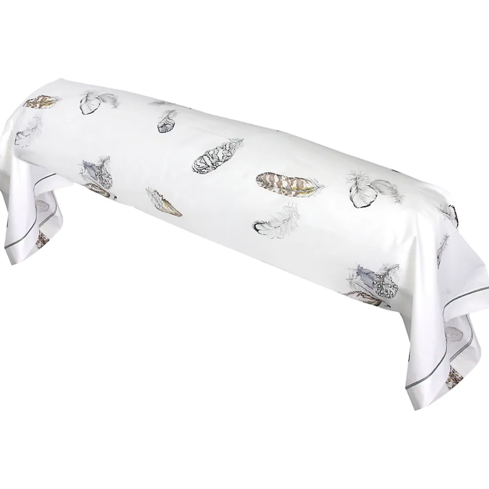 Linnea Taie de traversin 140x43 cm Percale pur coton PLUMES* Taie D'Oreiller