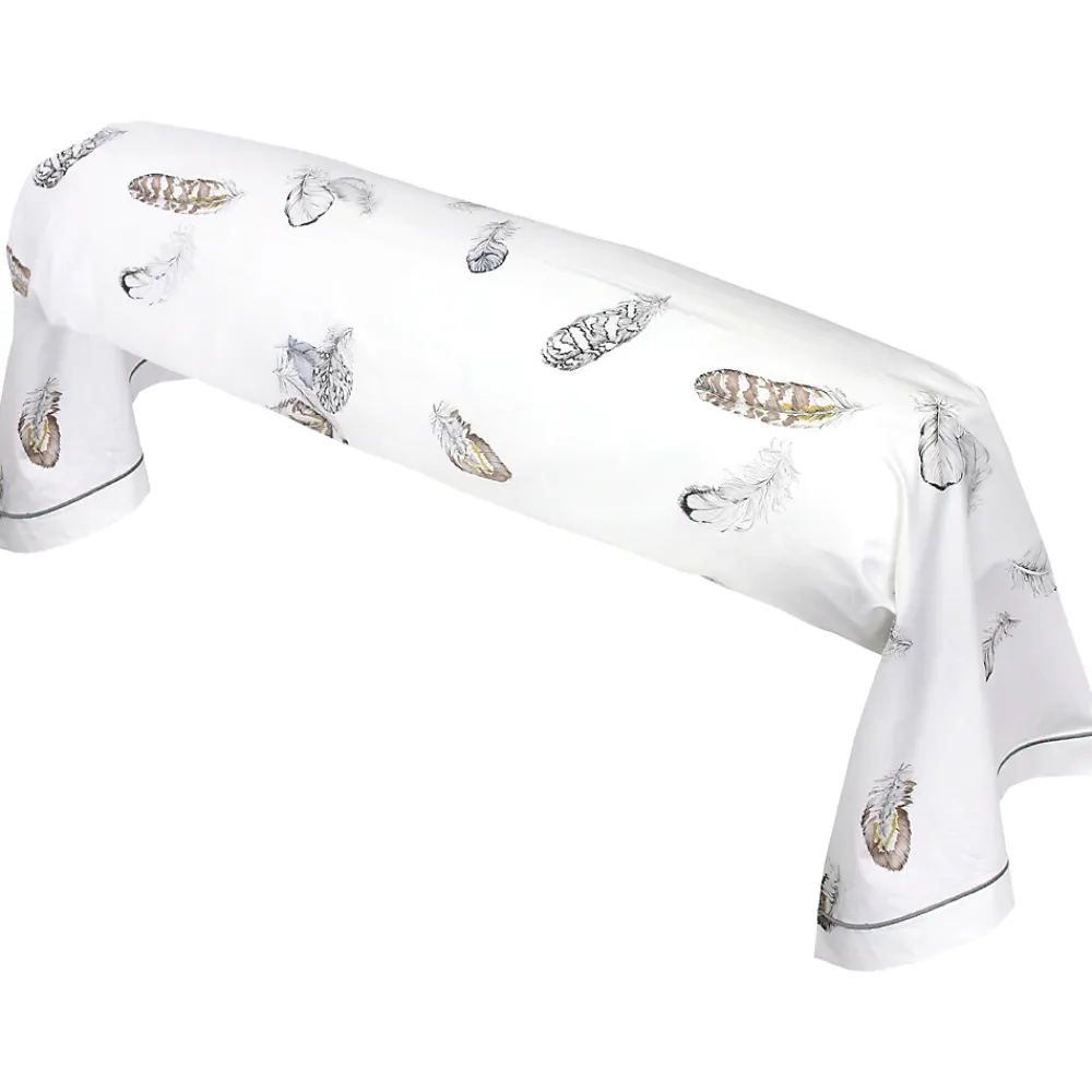 Linnea Taie de traversin 240x43 cm Percale pur coton PLUMES* Taie D'Oreiller