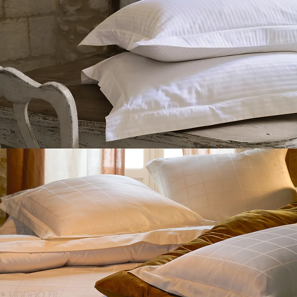 Taie de traversin 43x190 cm satin CONCERTO beige Craie>Linnea New
