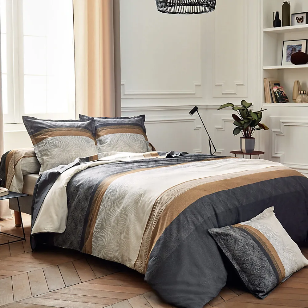 Taie de traversin 140x43 cm satin de coton TIAGO noir>Linnea Clearance