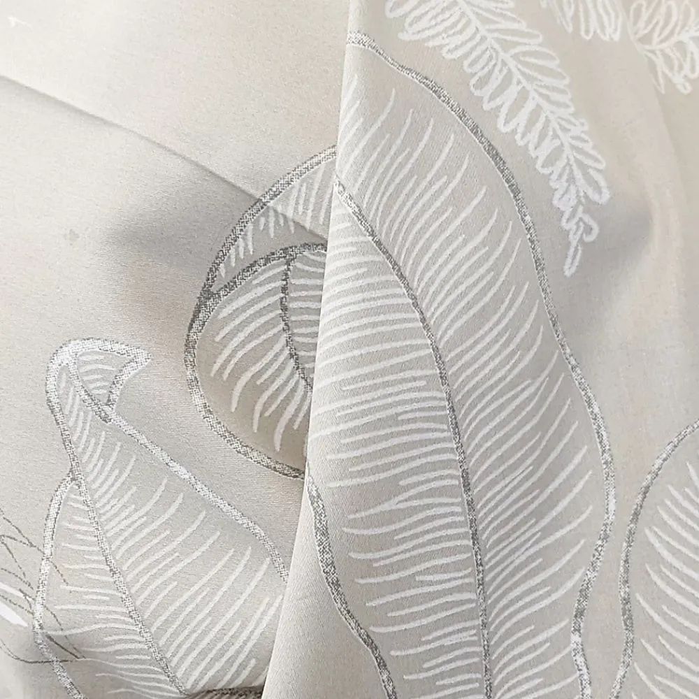Linnea Taie de traversin 200x43 cm satin de coton CAYENNE beige ficelle* Taie D'Oreiller