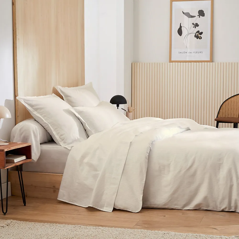 Taie de traversin 200x43 cm satin de coton GRAND HÔTEL marron sable>Linnea Sale