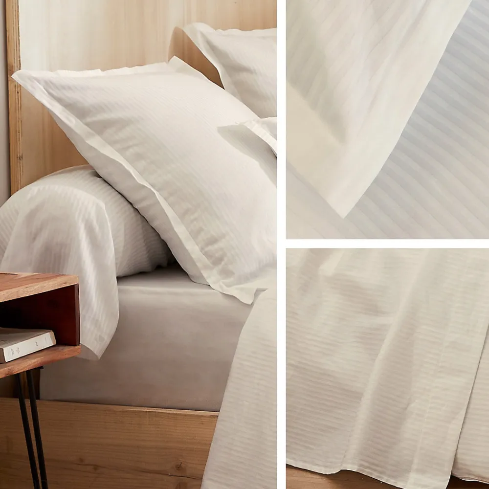 Taie de traversin 200x43 cm satin de coton GRAND HÔTEL marron sable>Linnea Sale