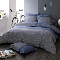 Taie de traversin 200x43 cm satin de coton ENZO bleu>Linnea Clearance