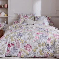 Taie de traversin 240x43 cm satin de coton ANAÏS multicolore>Linnea Discount