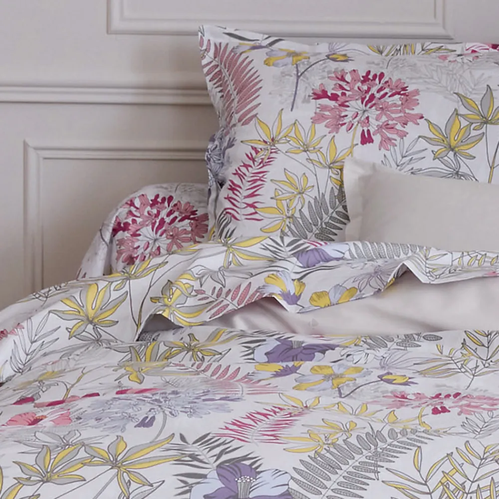 Taie de traversin 240x43 cm satin de coton ANAÏS multicolore>Linnea Discount