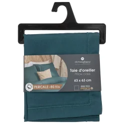 Atmosphera Créateur D'Intérieur Taie d'oreiller - coton - bleu - 63x63 cm - Atmosphera* Boutis, Couvre-Lit, Édredon