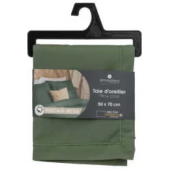Taie d'oreiller - coton - vert - 50x70 cm - Atmosphera>Atmosphera Créateur D'Intérieur Best