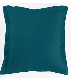 Taie d'oreiller 57 fils bleu nuit 63x63cm - 63x63cm - Bleu pétrole>Douceur D'Intérieur Sale