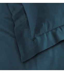 Taie d'oreiller 57 fils bleu nuit 63x63cm - 63x63cm - Bleu pétrole><noscript><img width=
