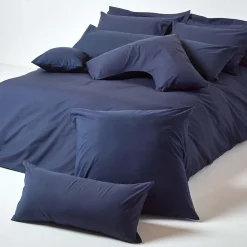 Taie d'oreiller à  volants bleu marine 100% coton égyptien 200 fils, 50x75 cm -><noscript><img width=